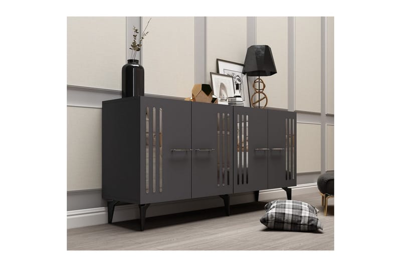 Junes Konsolbord 150 cm - Sølv/Antracit - Møbler - Borde - Aflastningsbord - Entrébord