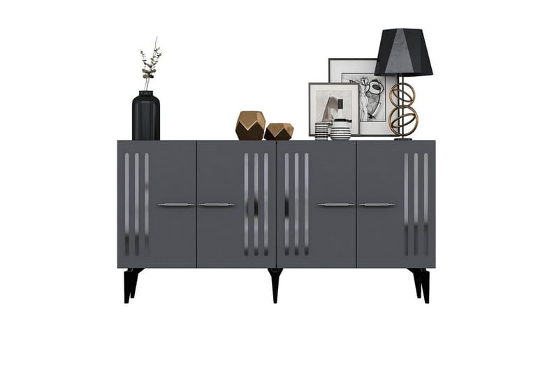 Junes Konsolbord 150 cm - Sølv/Antracit - Møbler - Borde - Aflastningsbord - Entrébord