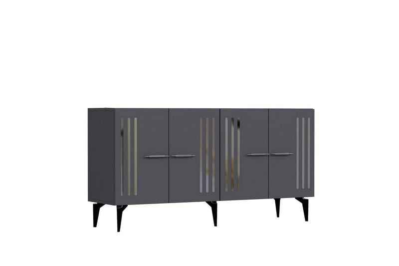 Junes Konsolbord 150 cm - Sølv/Antracit - Møbler - Borde - Aflastningsbord - Entrébord