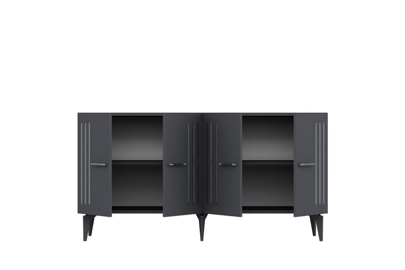 Junes Konsolbord 150 cm - Sølv/Antracit - Møbler - Borde - Aflastningsbord - Entrébord