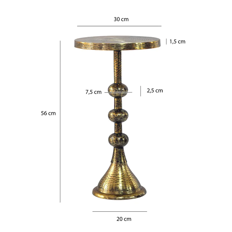 Junora Sidebord 30 cm Industriel stil - Antikguld - Møbler - Borde - Aflastningsbord - Konsolbord & sidebord