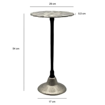 Junova Sidebord 29 cm Industriel stil - Sølv og sort - Møbler - Borde - Aflastningsbord - Lampebord