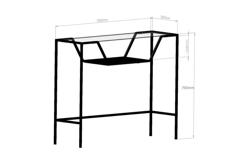 Kahului Konsolbord 100 cm - Sort - Møbler - Borde - Aflastningsbord - Entrébord