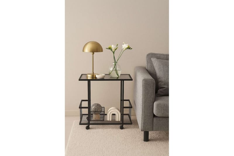 Kallin Sidebord 60x36 cm - Sort/Grå - Møbler - Borde - Aflastningsbord - Lampebord