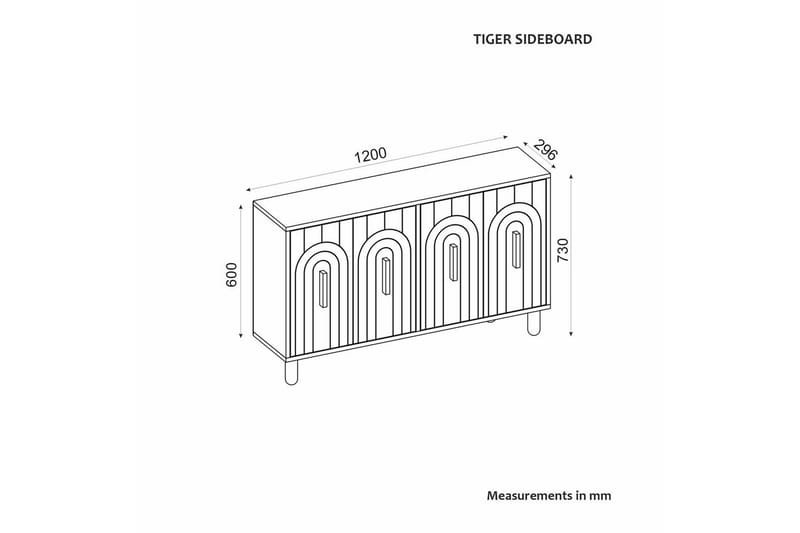 Kambuku Konsolbord 120 cm - Hvid - Møbler - Borde - Aflastningsbord - Entrébord