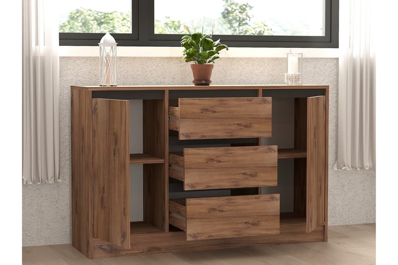 Karal Konsolbord 140 cm - Brun/Antracit - Møbler - Borde - Aflastningsbord - Entrébord