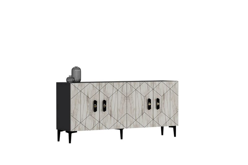 Kaysie Konsolbord 150 cm - Sølv/Antracit - Møbler - Borde - Aflastningsbord - Entrébord