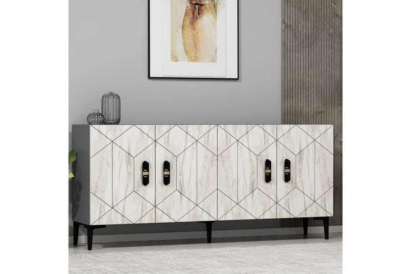 Kaysie Konsolbord 150 cm - Sølv/Antracit - Møbler - Borde - Aflastningsbord - Entrébord