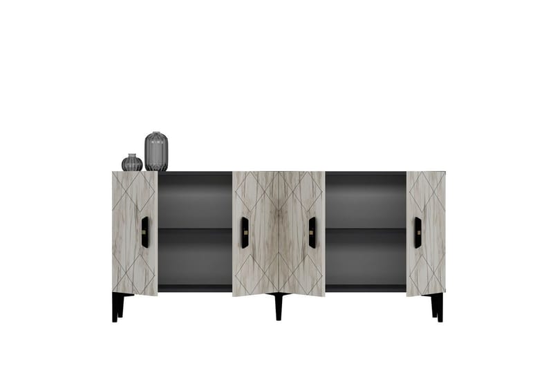 Kaysie Konsolbord 150 cm - Sølv/Antracit - Møbler - Borde - Aflastningsbord - Entrébord