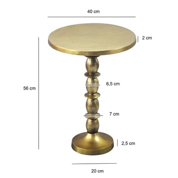 Keleri sidebord 40 cm - Antikguld - Møbler - Borde - Aflastningsbord - Lampebord