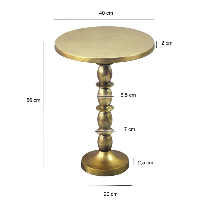 Keleri sidebord 40 cm - Antikguld - Møbler - Borde - Aflastningsbord - Lampebord