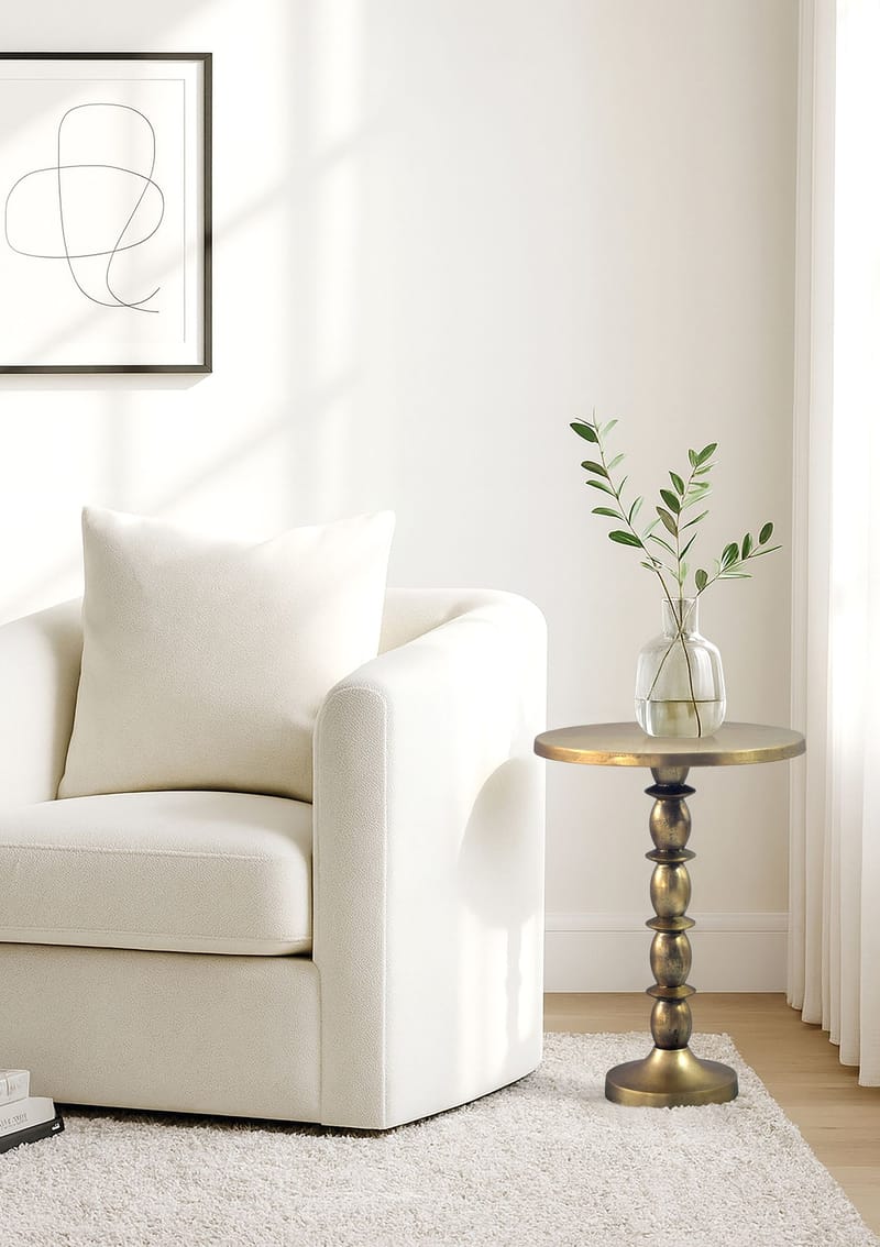Keleri sidebord 40 cm - Antikguld - Møbler - Borde - Aflastningsbord - Lampebord