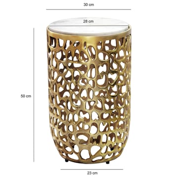 Kelilo sidebord 30 cm - hvid og guld - Møbler - Borde - Aflastningsbord - Lampebord