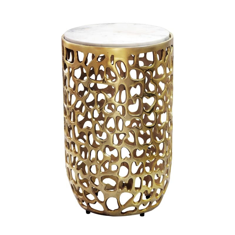 Kelilo sidebord 30 cm - hvid og guld - Møbler - Borde - Aflastningsbord - Lampebord