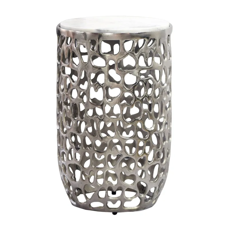 Kelilo sidebord 30 cm, hvid og sølv