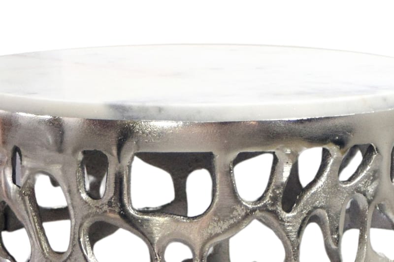 Kelilo sidebord 30 cm - hvid og sølv - Møbler - Borde - Aflastningsbord - Lampebord