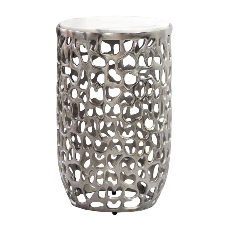 Kelilo sidebord 30 cm - hvid og sølv - Møbler - Borde - Aflastningsbord - Lampebord