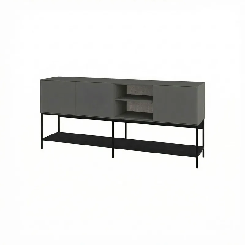 Kenvor Konsol 180x80x40 cm, Antracit, Wood Black, Sort