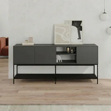 Kenvor Konsol 180x80x40 cm - Antracit, Wood Black, Sort - Møbler - Borde - Aflastningsbord - Entrébord