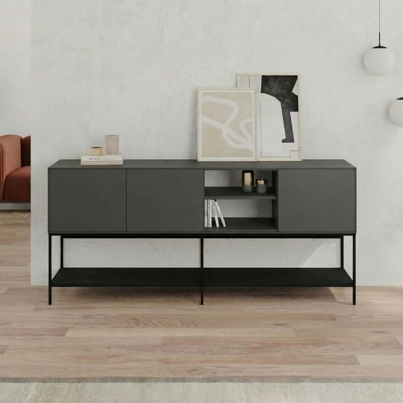 Kenvor Konsol 180x80x40 cm - Antracit, Wood Black, Sort - Møbler - Borde - Aflastningsbord - Entrébord