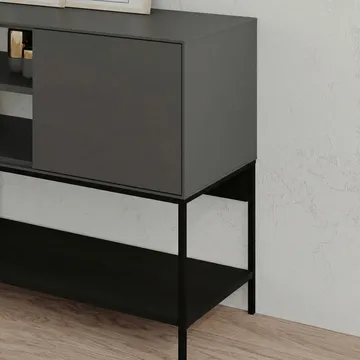 Kenvor Konsol 180x80x40 cm - Antracit, Wood Black, Sort - Møbler - Borde - Aflastningsbord - Entrébord