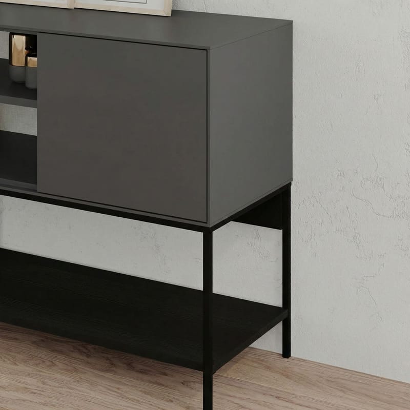 Kenvor Konsol 180x80x40 cm - Antracit, Wood Black, Sort - Møbler - Borde - Aflastningsbord - Entrébord