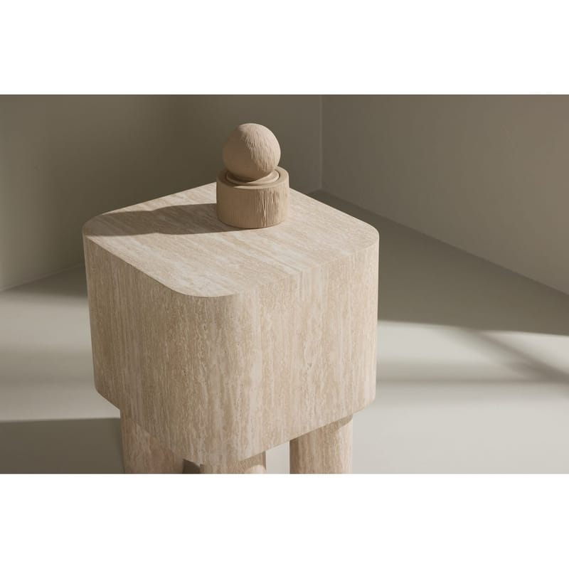 Klirou Sidebord 40 cm - Beige - Møbler - Borde - Aflastningsbord - Lampebord