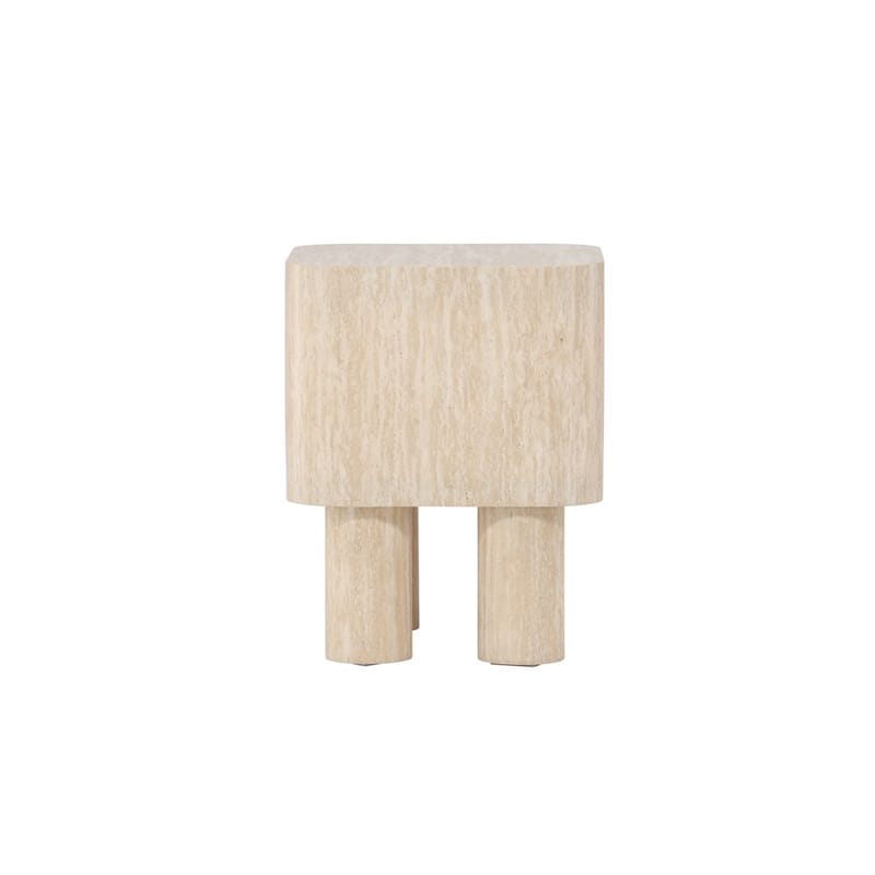 Klirou Sidebord 40 cm - Beige - Møbler - Borde - Aflastningsbord - Lampebord