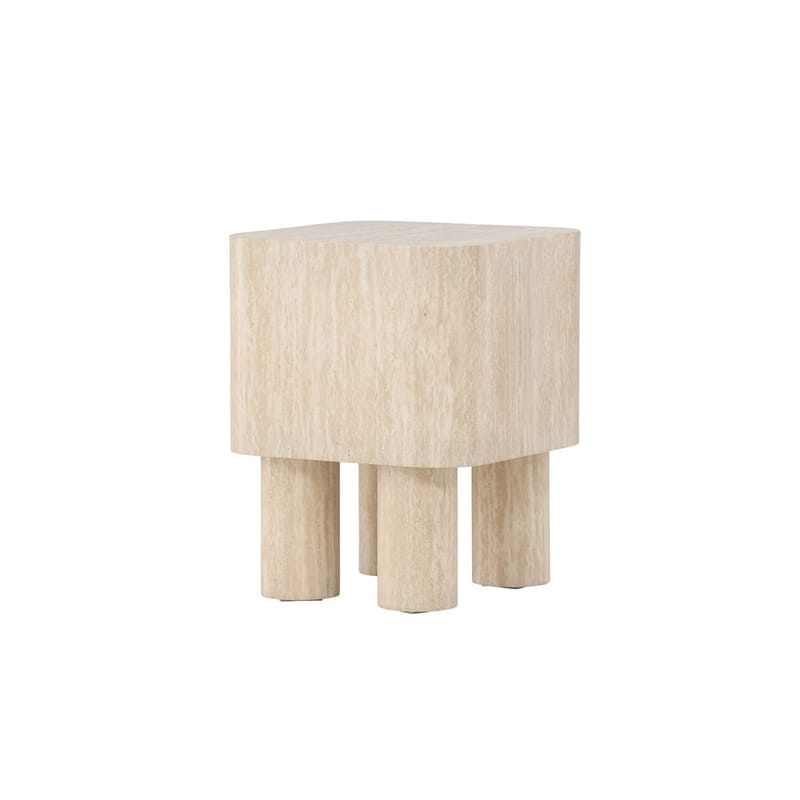 Klirou Sidebord 40 cm - Beige - Møbler - Borde - Aflastningsbord - Lampebord