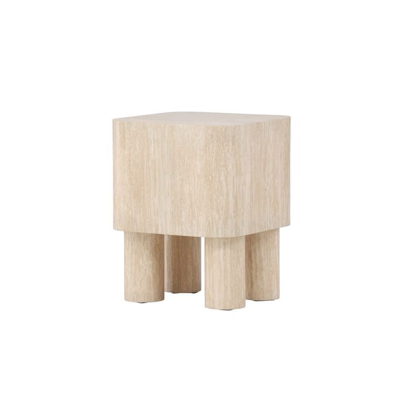Klirou Sidebord 40 cm - Beige - Møbler - Borde - Aflastningsbord - Lampebord