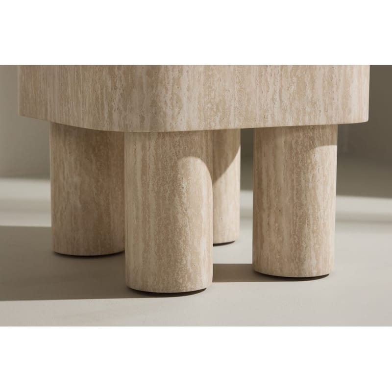 Klirou Sidebord 40 cm - Beige - Møbler - Borde - Aflastningsbord - Lampebord