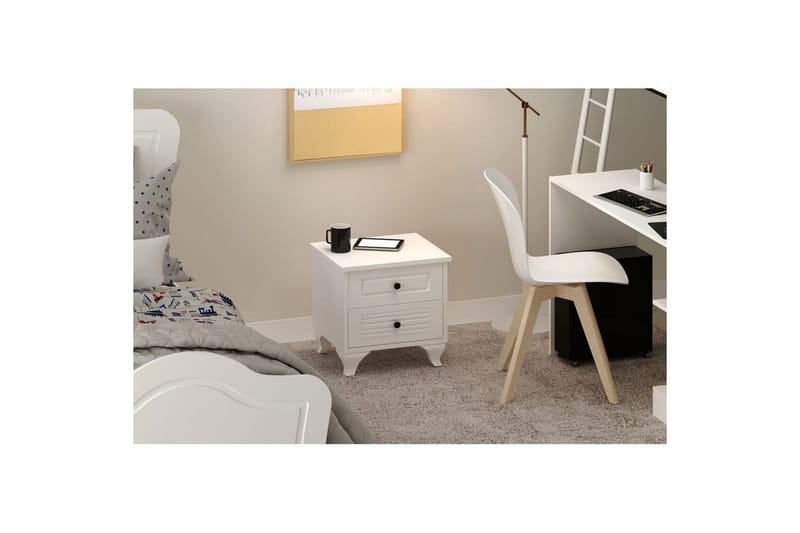 Klyros Natbord 45 cm - Mat Hvid - Møbler - Borde - Aflastningsbord - Sengebord