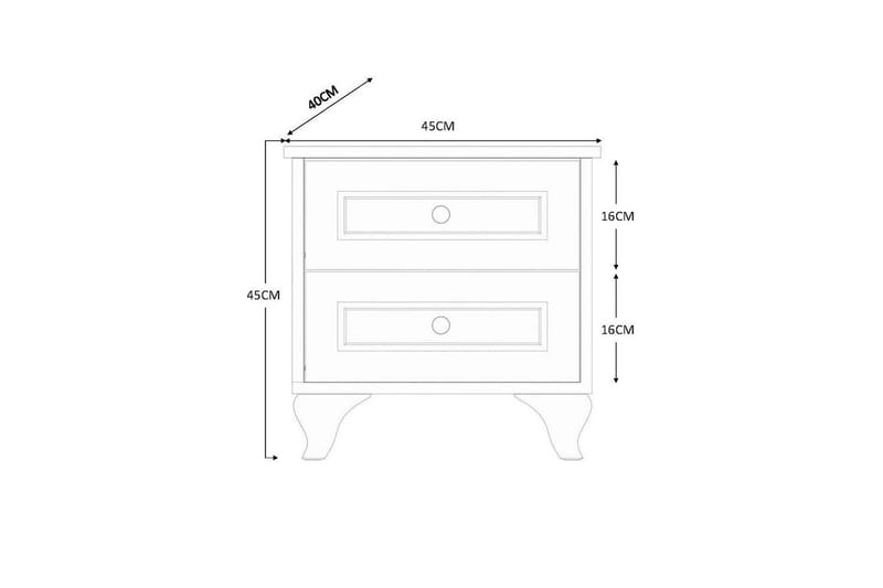 Klyros Natbord 45 cm - Mat Hvid - Møbler - Borde - Aflastningsbord - Sengebord