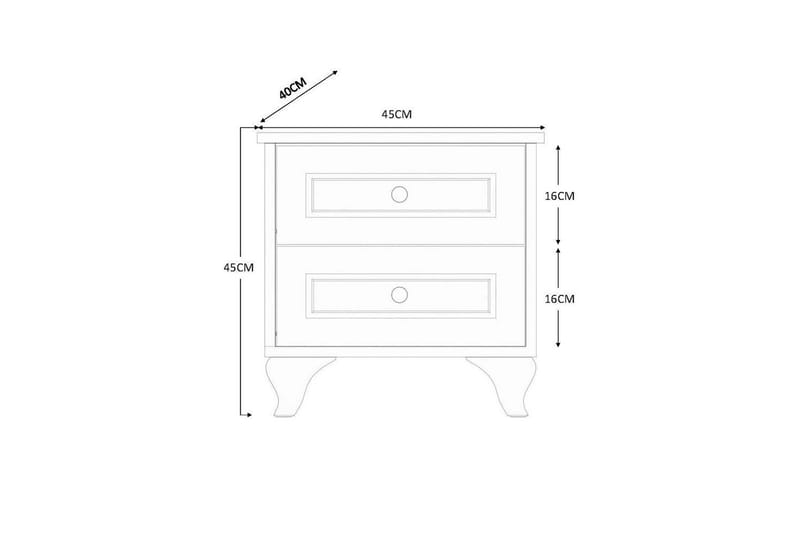 Klyros Natbord 45 cm - Mat Hvid - Møbler - Borde - Aflastningsbord - Sengebord