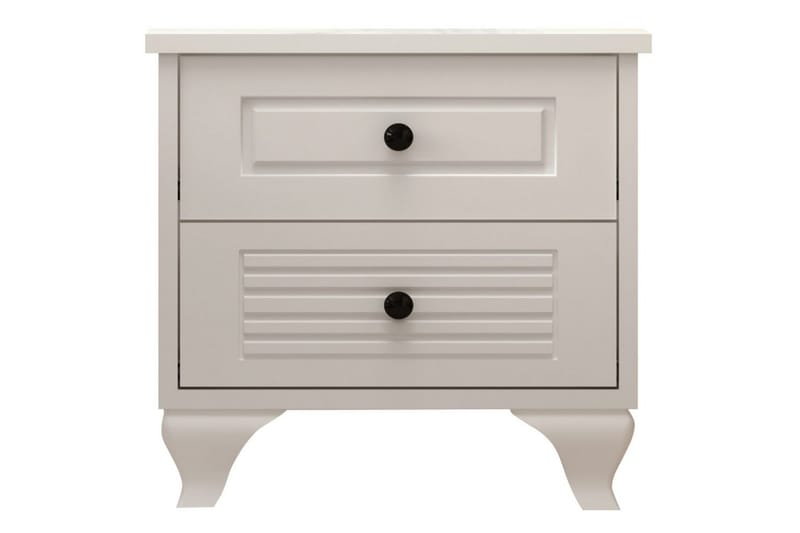 Klyros Natbord 45 cm, Mat Hvid