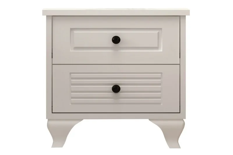 Klyros Natbord 45 cm, Mat Hvid