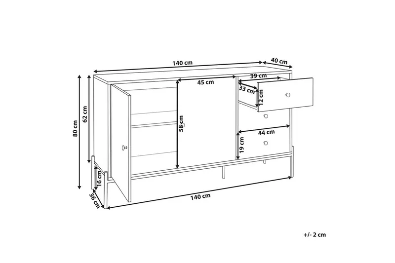 Kommode Arizona - Opbevaring - Opbevaringsmøbler - Skænke & sideboards