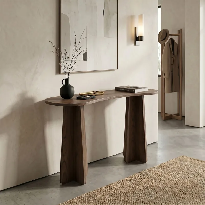 Kommode Homitis Zen (120 x 75 x 35 cm) Valnød - Valnød - Møbler - Borde - Aflastningsbord - Lampebord