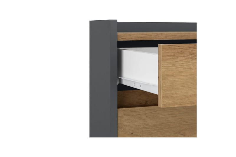 Kommode Kosmo Antracit/Eg, 4 skuffer - Antracit/Eg, 4 skuffer - Opbevaring - Opbevaringsmøbler - Kommode - Entrékommode