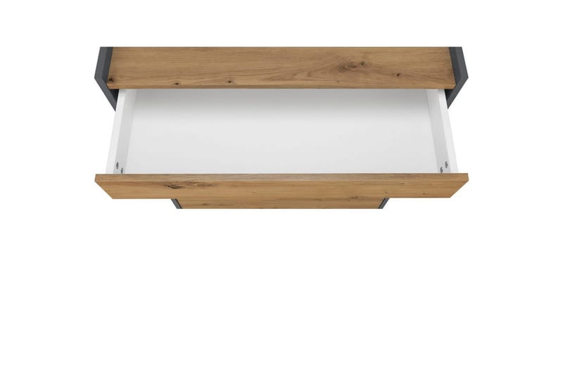 Kommode Kosmo Antracit/Eg, 4 skuffer - Antracit/Eg, 4 skuffer - Opbevaring - Opbevaringsmøbler - Kommode - Entrékommode