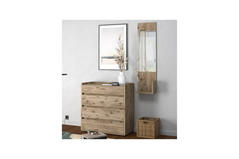 Kommode Kosmo Viking Oak, 4 skuffer - Viking Oak, 4 skuffer - Opbevaring - Opbevaringsmøbler - Kommode - Entrékommode