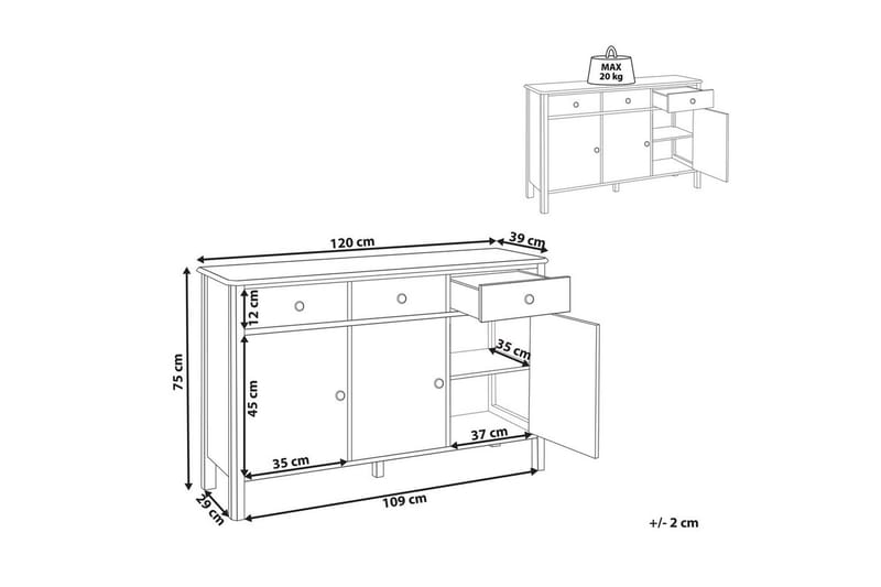Kommode Olate - Møbler - Borde - Aflastningsbord - Lampebord