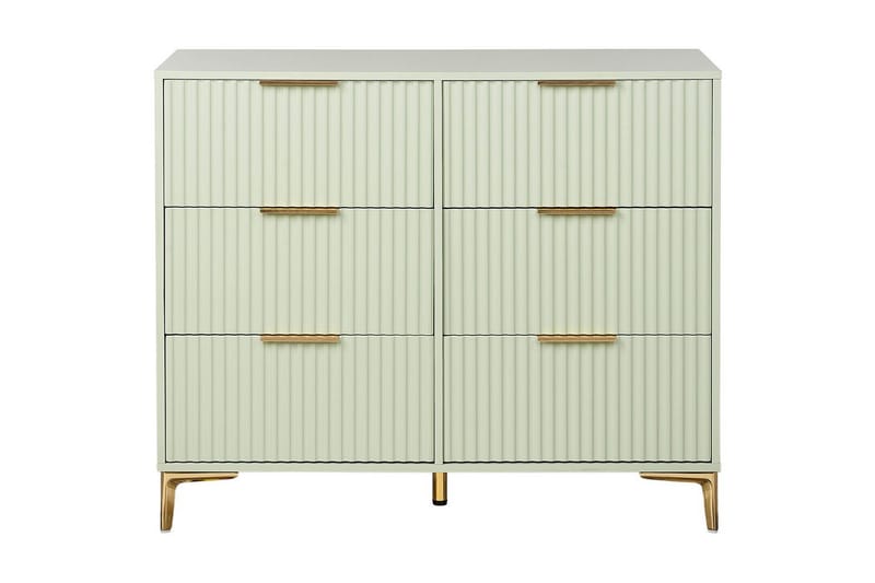 Kommode Walcott Grøn, guld - Grøn, guld - Opbevaring - Opbevaringsmøbler - Kommode