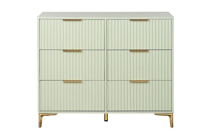 Kommode Walcott Grøn, guld - Grøn, guld - Opbevaring - Opbevaringsmøbler - Kommode