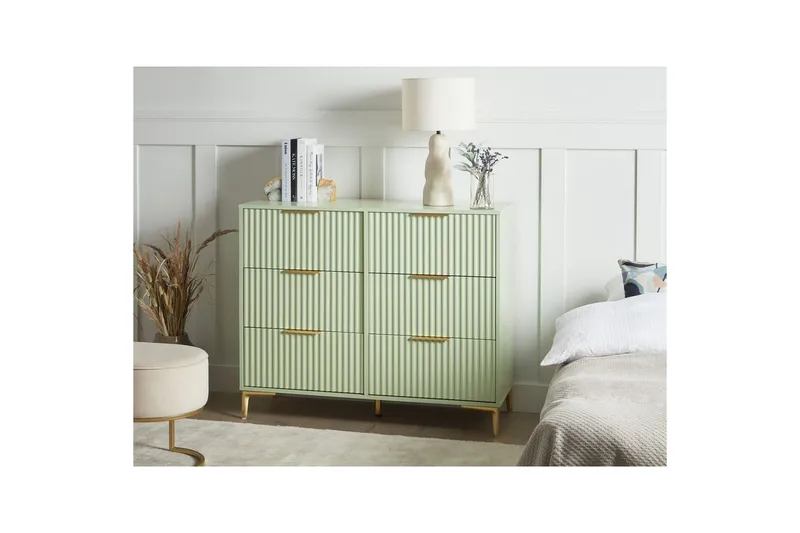 Kommode Walcott Grøn, guld - Grøn, guld - Opbevaring - Opbevaringsmøbler - Kommode