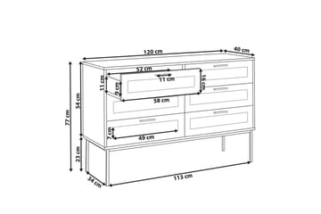Kommode Pasco med 6 skuffer - Opbevaring - Opbevaringsmøbler - Kommode