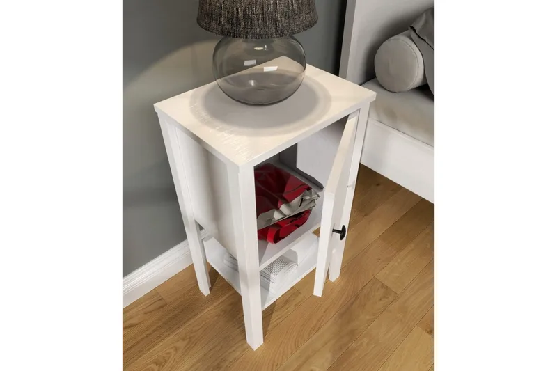 Konrul Natbord 40 cm - Natur/Hvid - Møbler - Borde - Aflastningsbord - Sengebord