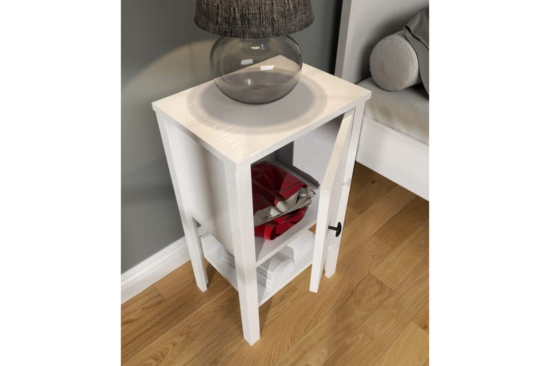 Konrul Natbord 40 cm - Natur/Hvid - Møbler - Borde - Aflastningsbord - Sengebord