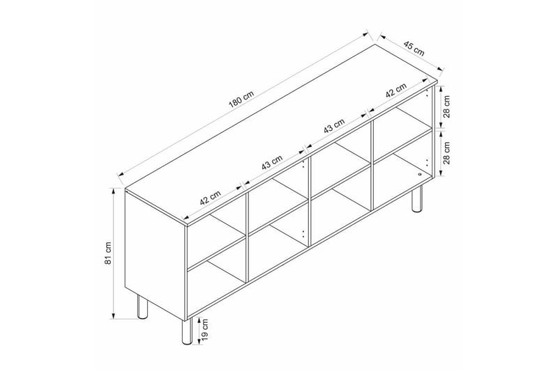 Konsol Bingdi Hvid - Hvid - Møbler - Borde - Aflastningsbord - Entrébord