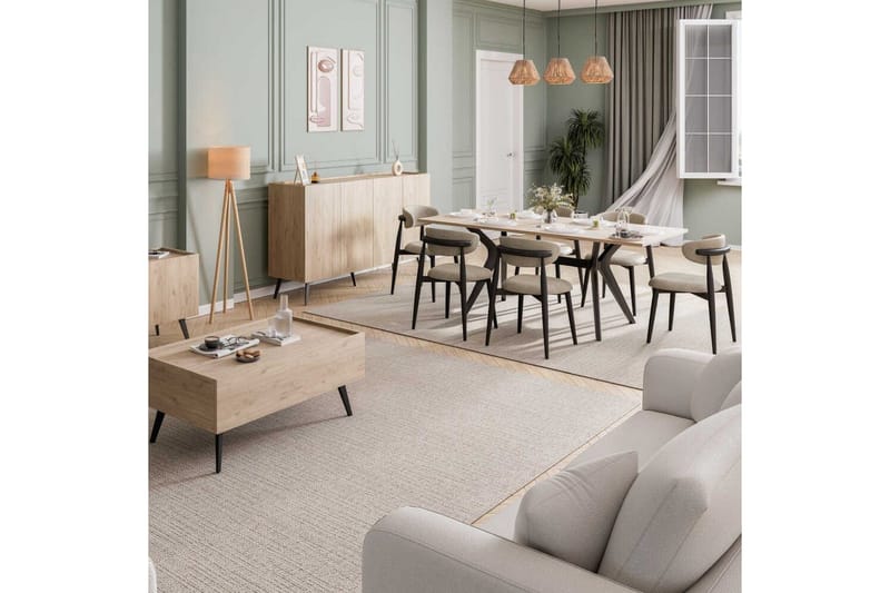 Konsol Bulskoll Eg - Mellemfarvet træ - Møbler - Borde - Aflastningsbord - Entrébord